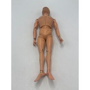 Vintage 1964 Hasbro GI Joe Action Figure Body Flocked Blonde Hair Beard 12 Inch